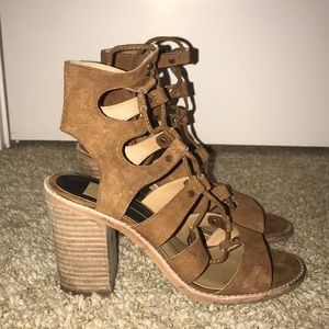 Dolce Vita Lace Up Block Heel Sandals Size 7